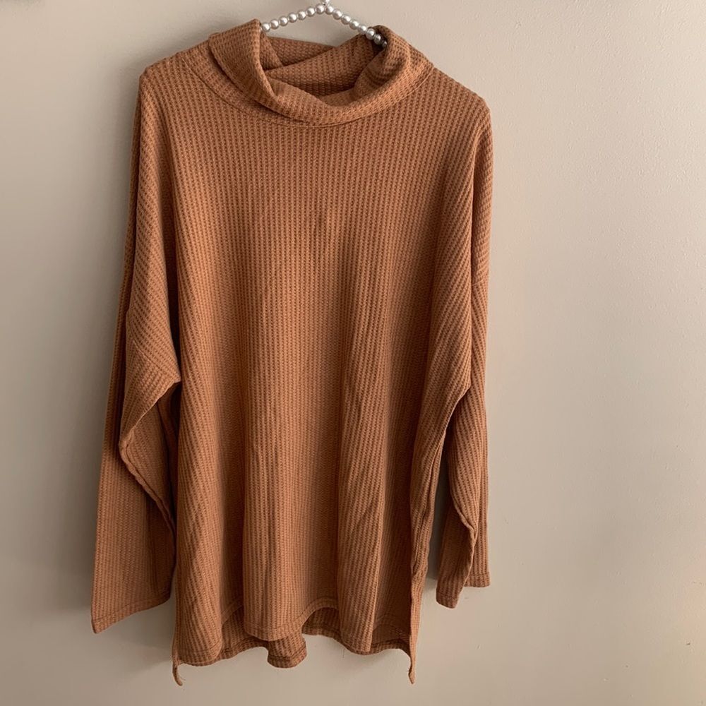 Grace & Emma nwt waffle knit turtleneck top size xl